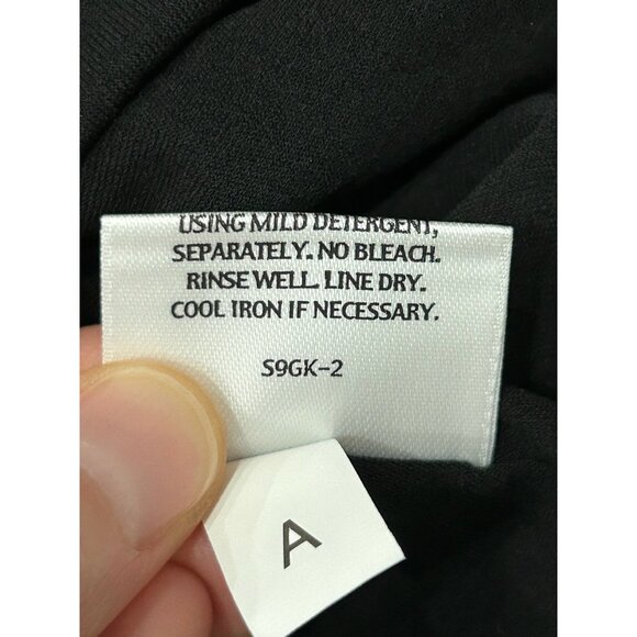 Eileen Fisher Sz XS Black Silk Sleeveless Spaghetti Strap Camisole Top Minimal - Picture 8 of 10